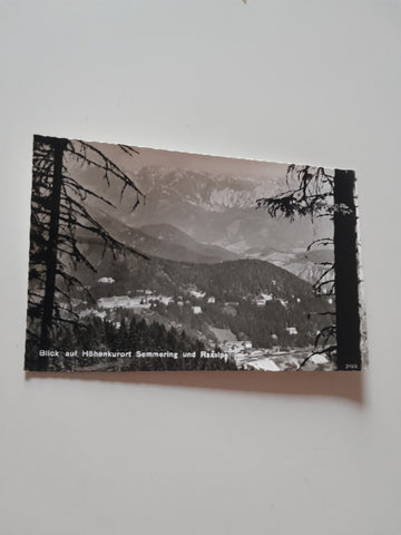 AK Blick auf Semmering und Raxalpe.