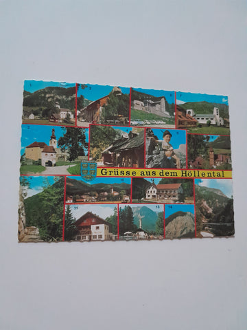 AK Grüsse aus dem Höllental.