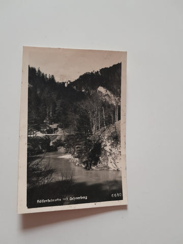 AK Höllentalmotiv mit Schneeberg.
