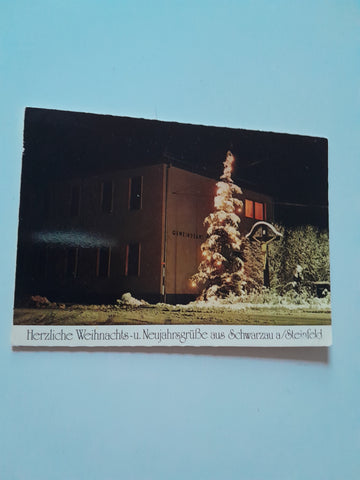 AK Schwarzau am Steinfeld. Herzliche Weihnachtsgrüße... Gemeideamt.