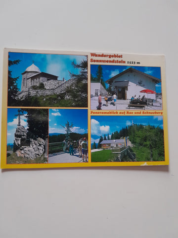 AK Wandergebiet Sonnwendstein Panoramablick auf Rax und Schneeberg. Bergeinkehr Pollereshütte.
