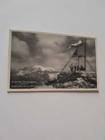 AK Gipfel des Sonnwendstein gegen Schneeberg. (1935)