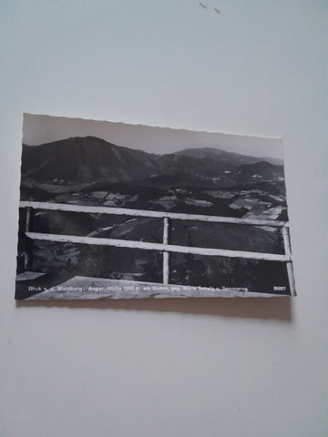 AK Blick von der Walburg - Anger - Hütte am Gahns geg. Maria Schutz und Semmering. (1965)