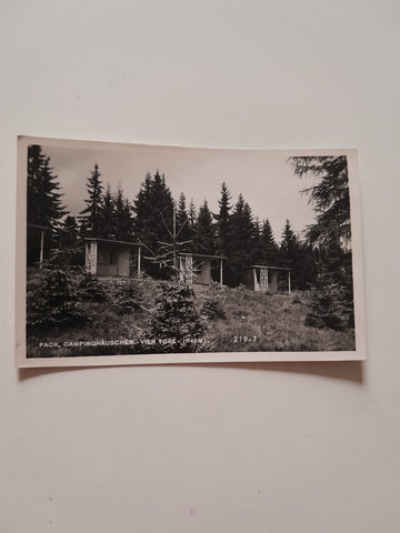 AK Pack. Campinghäuschen Vier Tore.