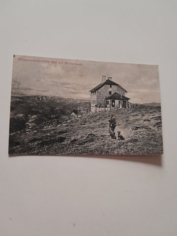 AK Mugelschutzhütte mit Hochschwab. (1908)