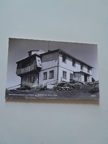 AK Naturfreundeschutzhaus am Steinplan. (1967)