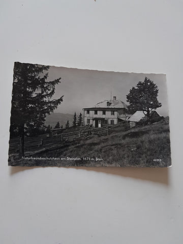 AK Naturfreundeschutzhaus am Steinplan. (1956)