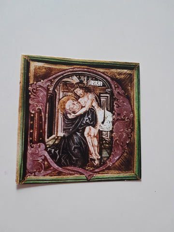 P. Robert Edwin Beigl Zisterzienser von Rein-Hohenfurth. Priesterweihe Stift Rein 1. Oktober 1978. St. Bernhard. Initiale und Miniatur aus dem Wolfgangmissale der Zisterzienserabtei Rein.