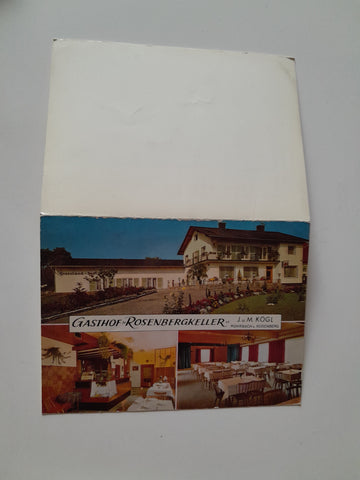 Doppel-Werbe-AK Rohrbach am Rosenberg. Gasthof Rosenbergkeller. J. u. M. Kögl.