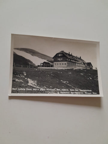 AK Karl Ludwig Haus gegen Heukuppe Rax. (1938)