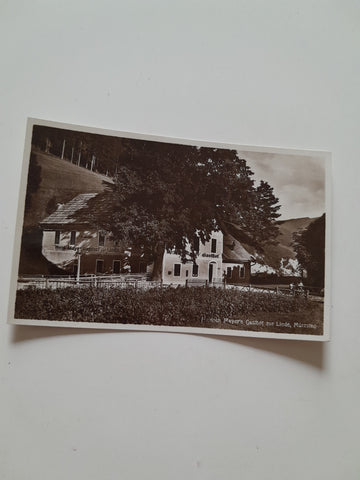 AK Mürzsteg. Heinrich Mayer's Gasthof zur Linde. (1930-31)