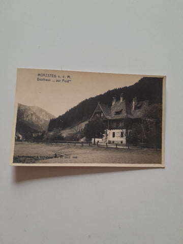 AK Mürzsteg. Gasthaus zur Post. (1925)