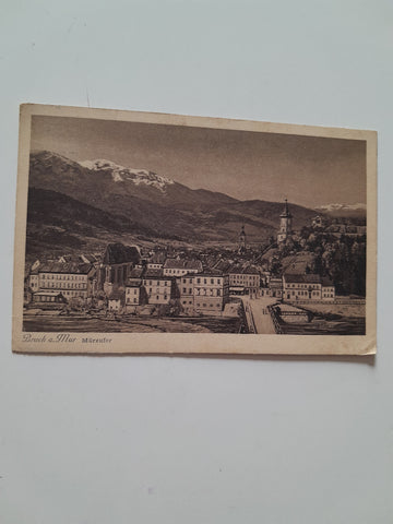 AK Bruck an der Mur. Mürzufer. (1918-19)