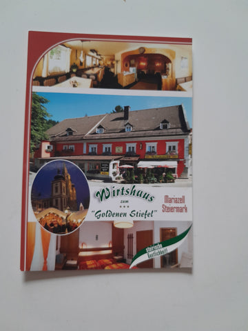 AK Mariazell. Wirtshaus zum Goldenen Stiefel. Monika Kerschbaumer, Dr. Luegergasse 2.