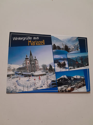 AK Wintergrüße aus Mariazell.