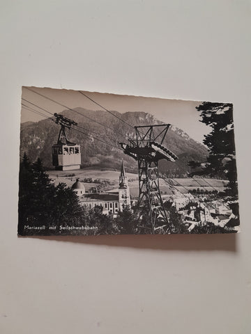 AK Mariazell mit Schwebebahn.