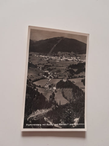 AK Sigmundsberg mit Rasing und Mariazell. (1930)