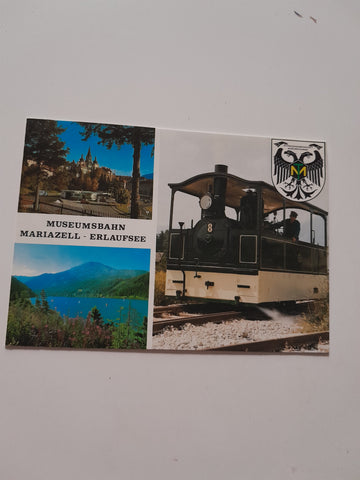 Werbe-AK Museumsbahn Mariazell-Erlaufsee.