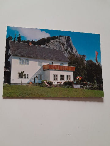 AK Wörschachwald. Alpengasthof und Pension Dachsteinblick. Inhaber: Leo und Lisl Berger.