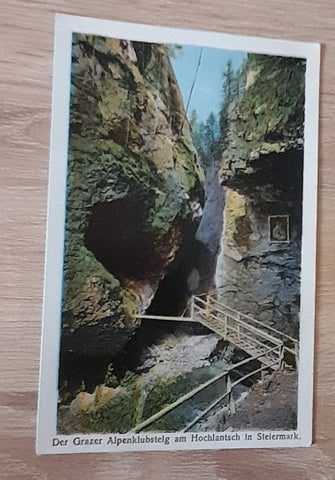 AK Der Grazer Alpenklubsteig am Hochlantsch in Steiermark.