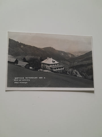AK Gasthaus Reiterbauer. Blick auf Judenburg.