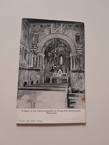 AK Pürgg. Johanneskapelle. Fresken. Altarraum.