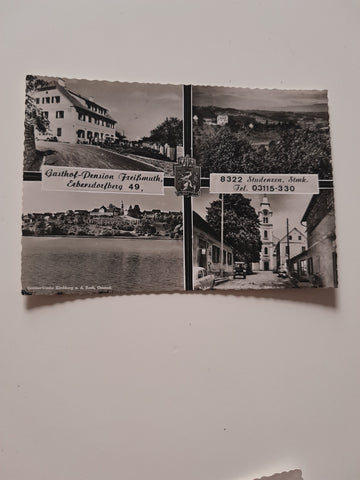 AK Ebersdorfberg 49. Gasthof Pension Freißmuth. Studenzen.