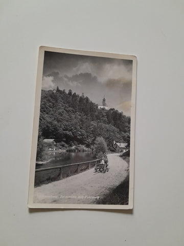 AK Schwanberg. Sulmmotiv mit Fuhrwerk.