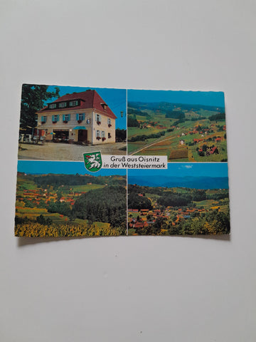AK Gruß aus Oisnitz in der Weststeiermark. Wilhelm Hitty Kauf- und Gasthaus. St. Josef.