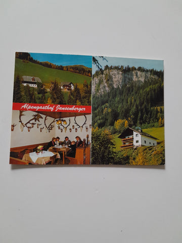 AK Wald am Schoberpaß. Liesing 18. Alpengasthof J.A. Jansenberger.