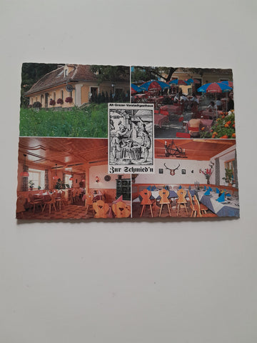 AK Graz. Gasthaus Zur Schmied'n Inh. Angela und Toni Maier. St. Peter Hauptstraße 225.