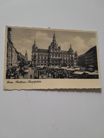 AK Graz. Rathaus Hauptplatz. (1933)