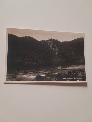 AK Gösting mit Ruine. (1930)