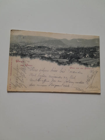 AK Gruss aus Graz. Graz von der Hilmwarte.