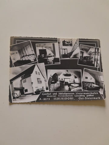 AK Sebersdorf. Gasthof und Schloßpension Untermaierhofen.
