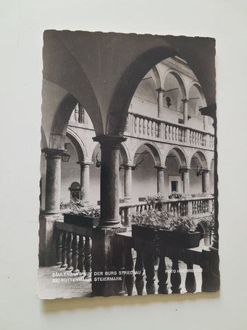 AK Säulengang auf der Burg Strechau bei Rottenmann.