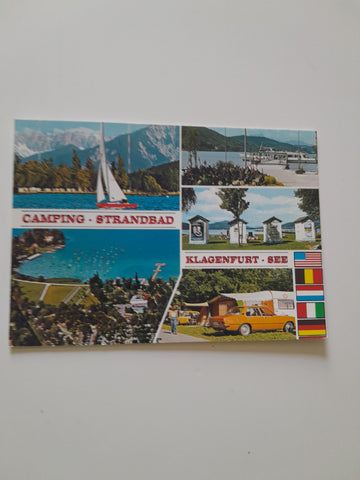 AK Klagenfurt-See. Camping Strandbad.
