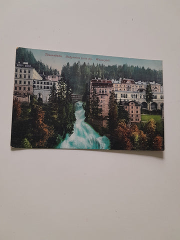 AK Badgastein. Tauernbahn. Wasserfall.