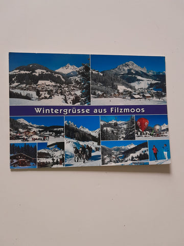 AK Wintergrüsse aus Filzmoos.
