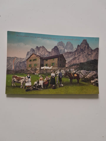 AK Hofpürglhütte mit Bischofmütze und Mosermandl. (1913)