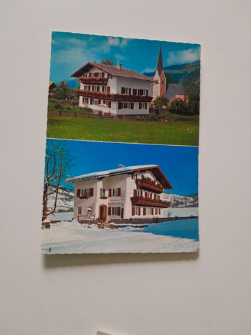 AK Wagrain - Kirchboden. Frühstückspension Berghoamatl. Inhaber Mathias und Maria Riepler.