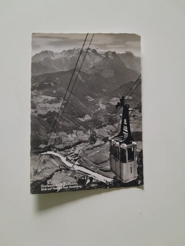 AK Eisriesenwelt Seilbahn. Blick auf Tenneck und Hochkönig.
