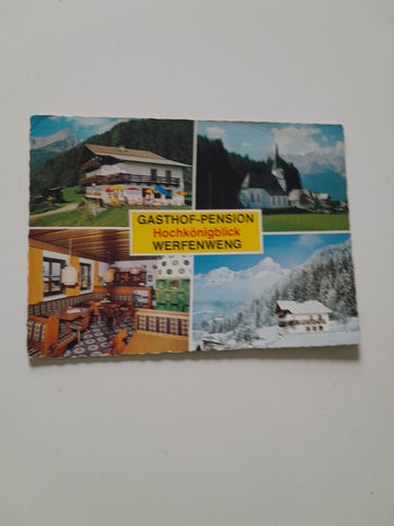 AK Werfenweng. Gasthof Pension Hochkönigblick. Besitzer: Familie Weßacher.