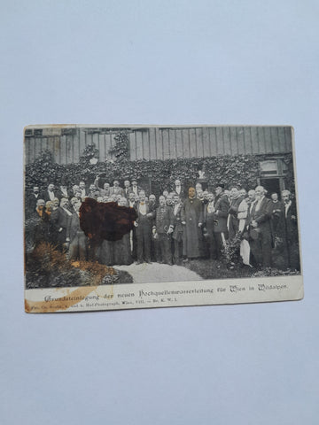 AK Grundsteinlegung der neuen Hochquellenwasserleitung für Wien in Wildalpen.