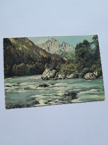 AK Gesäuse. Ennspartie mit Reichenstein.