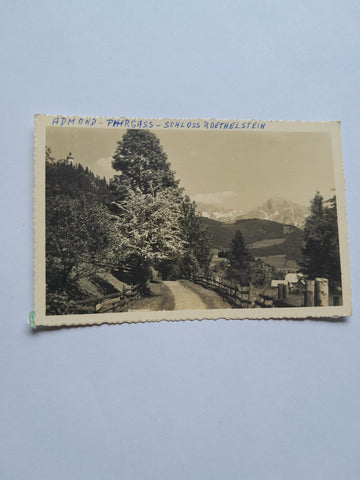AK Admont. Motiv m. gr. Pyhrgass und Schloß Röthelstein. (1942)