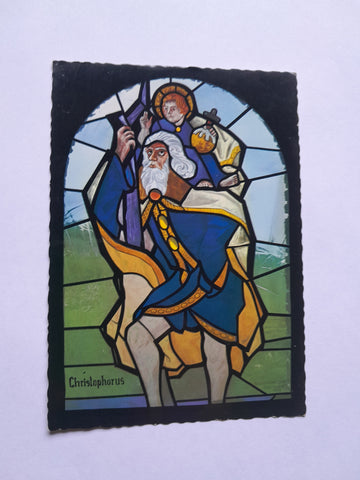 AK Glasfenster in der Kapelle am Sölkerpaß.