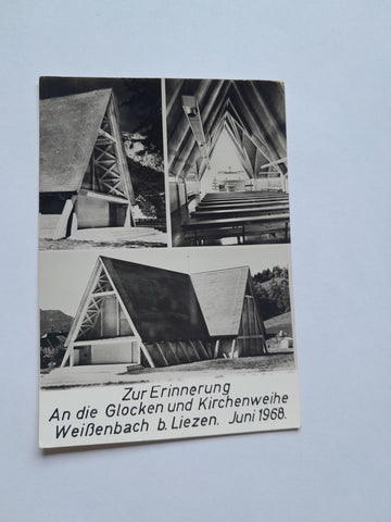 AK Weißenbach bei Liezen. Zur Erinnerung an die Glocken und Kirchenweihe Juni 1968.