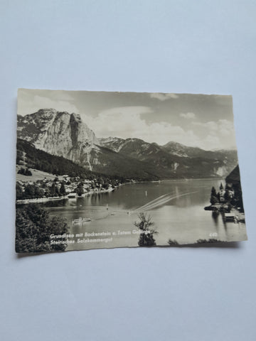 AK Grundlsee mit Backenstein u. Totem Gebirge.