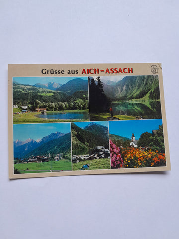 AK Grüsse aus Aich-Assach.